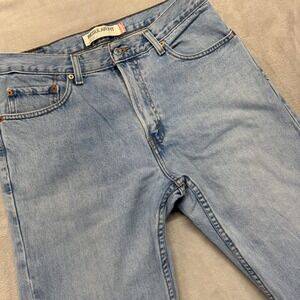 Levi's 505 Jeans Men's 34x32‎ (altered) Regular Fit Y2K Classic Light Wash Denim